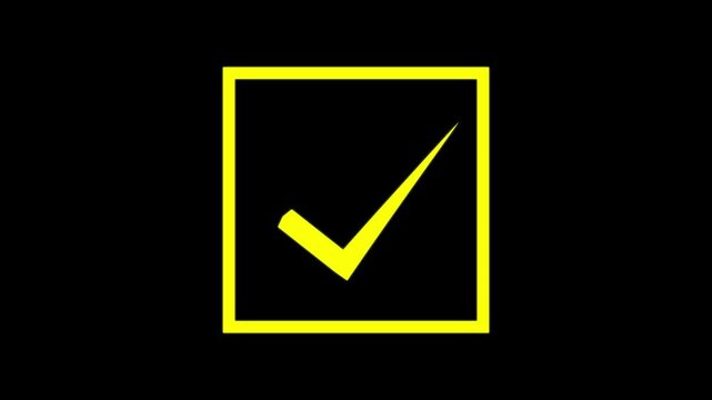tick mark, complete mark, right, conform mark animation.