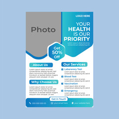 Health Care and Medical Flyer Design Template