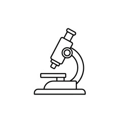 Microscope icon line art vector  - simple line art of microscope.