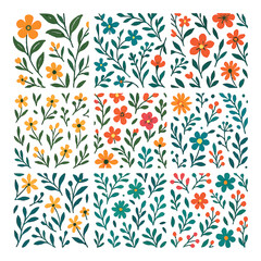 Elegant Floral Silhouette Pattern Collection