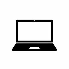 Realistic laptop front view. Laptop modern mockup. Blank screen display notebook. Opened computer screen. Smart device.