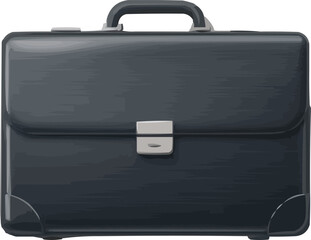 black briefcase isolated on white