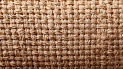 Obraz premium Woven burlap texture captures rustic charm, eco-conscious vibes, reminiscent of Harvest Home festival and National Craft Month inspirations