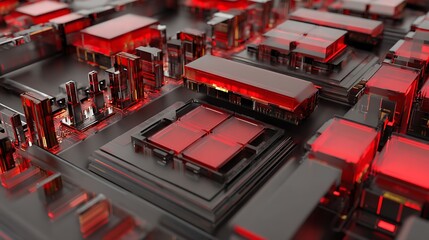 Abstract technology with futuristic circuit design