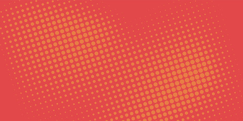 Dots halftone orange color pattern gradient texture with technology digital background. Dots pop art comics with summer background eps 10
