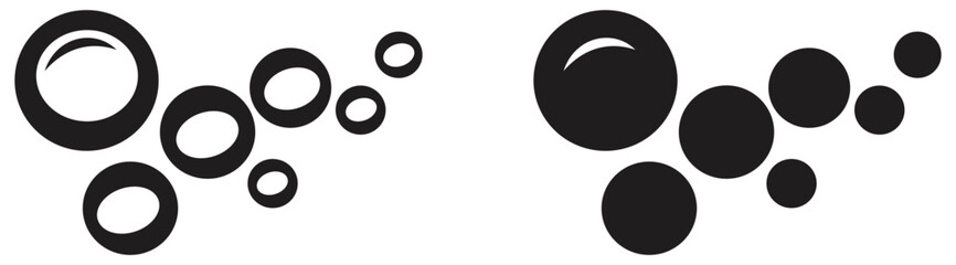 Modern Abstract Bubble Circle Vector Set.