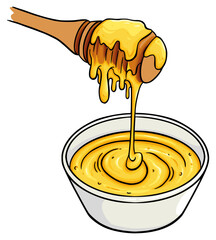 honey dripping from a spoon