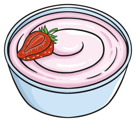 yogurt dairy dessert illustration