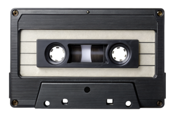 old audio cassette isolated on white