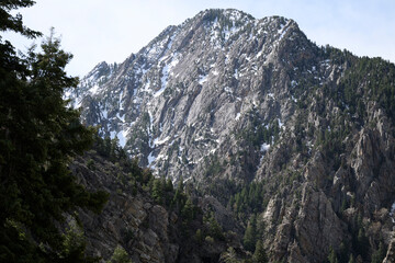 Snow-Covered Mountain Range in Northern Utah