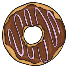 donut with chocolate