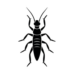 Earwig Insect Silhouette Vector Illustration