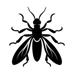 Firebrat Insect Silhouette Vector Illustration