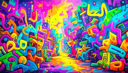 crunchy abstract background, psychedelic illustration