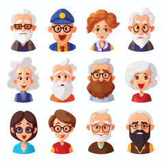 Fototapeta premium Elderly Individuals Engaging in Continuing Education on Webpages for Professional Development