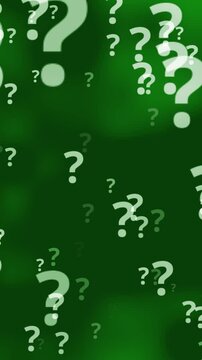 Animated Question marks on green background
