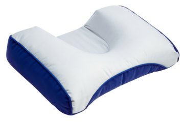 Orthopedic pillow designed for better sleep and comfort isolated with transparent background