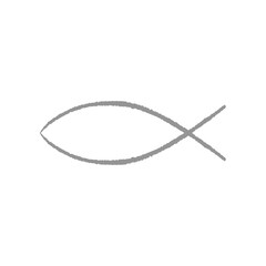 Abstract Fish Symbol icon isolated on white background