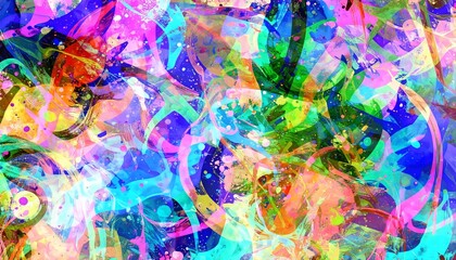 crunchy abstract background, psychedelic illustration