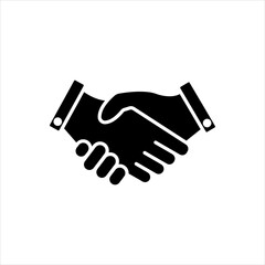 Handshake Friendship Partnership Minimalistic Flat Line Outline Stroke Icon Pictogram Symbol 