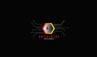 Futuristic AI Logo Design