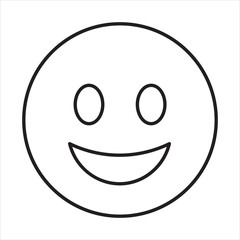 emoji line icon vector on white background.