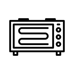 Home Appliance icon. Bachelor Griller outline icon. Perfect for kitchen apps, UI design, and cooking tutorials.