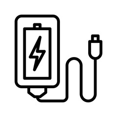 Home Appliance icon. Backup Charger outline icon. Suitable for power apps, home UI, and emergency power solutions.