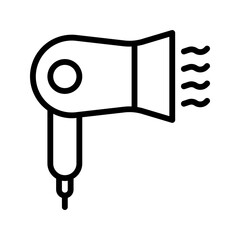 Home Appliance icon. Hair Dryer outline icon. Perfect for grooming apps, home UI, and beauty setups.