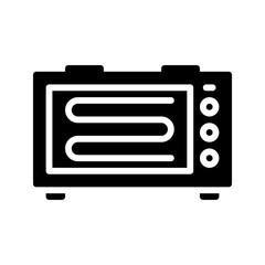 Home Appliance icon. Bachelor Griller glyph icon. Perfect for kitchen apps, UI design, and cooking tutorials.
