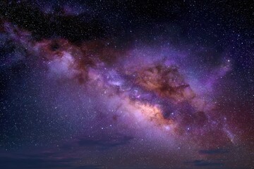 Fototapeta premium Majestic night sky displaying the milky way galaxy