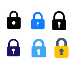 A set of lock icon