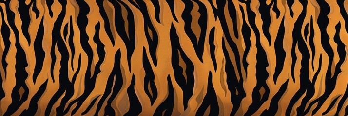 Fototapeta premium Tiger skin texture with copy space. Tiger. Close-up white tiger pattern. Big Cat fur. Tiger stripes. Realistic white tiger skin. White tiger design texture. Detailed white tiger skin close-up.