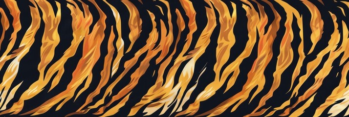 Fototapeta premium Tiger skin texture with copy space. Tiger. Close-up white tiger pattern. Big Cat fur. Tiger stripes. Realistic white tiger skin. White tiger design texture. Detailed white tiger skin close-up.