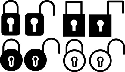 set of lock icons