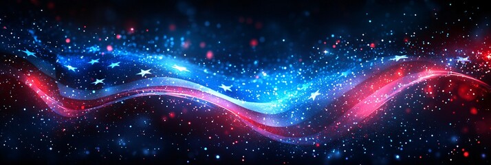 Independence day background with American flag