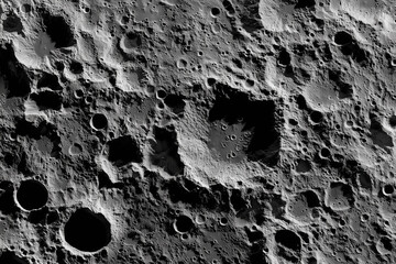Detailed moon surface with craters