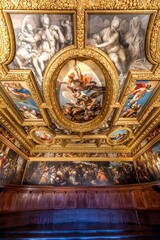 Venice, Italy - February 6, 2025: Chamber of the Great Council (Sala del Maggior Consiglio) in the Doge's Palace (Palazzo Ducale) in Venice, Italy