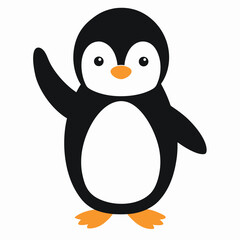 Fototapeta premium penguin on the snow