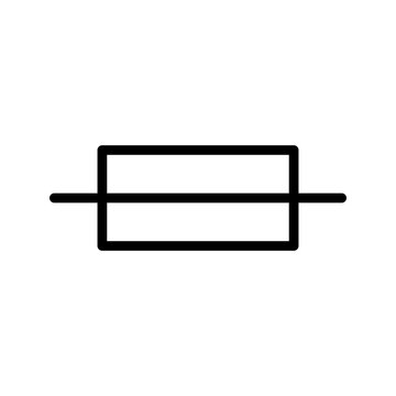 Electrical Component icon. Fuse outline icon. Great for protection circuits and electronics UI.