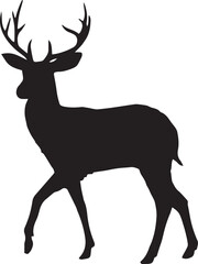 deer silhouette illustration vector 