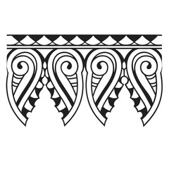 Elegant Black and White Vector Border Decorative Swirl Design
