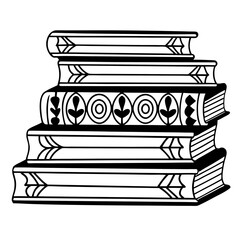 Stack of Books Illustration Education Icon Graphic Vector