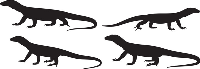 Naklejka premium Panay Monitor Lizard icon vector illustration