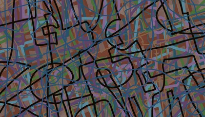 Abstract image for printing - digital painting. The picture is painted by hand on a tablet.