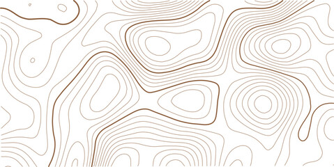 Topographic map background geographic line map with elevation assignments. Modern design with White background with topographic wavy pattern design.Paper texture Imitation of a geographical map shades