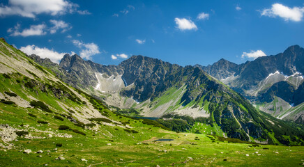 mountain landscape with blue sky