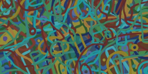 Abstract image for printing - digital painting. The picture is painted by hand on a tablet. © neurostructure