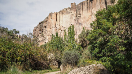 The landscape of Ihlara Valley in the Cappadocia region, Turkey
