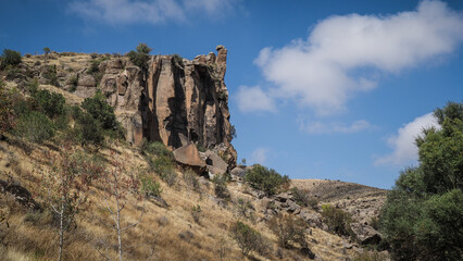 The landscape of Ihlara Valley in the Cappadocia region, Turkey